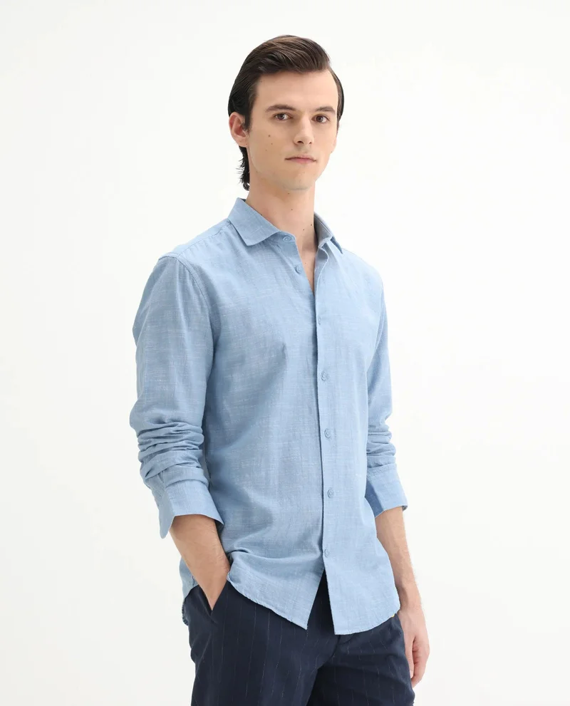 Rare Rabbit Men's Regular Fit Plain Shirt
