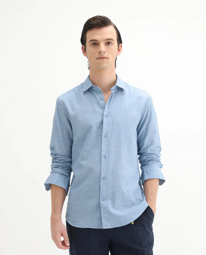 Rare Rabbit Men's Regular Fit Plain Shirt
