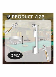SYOSI Billiard Cue Clamp 3 Pieces Pool Cue Tip Clamp Stainless Steel Cue Stick Tip Repair Kit for Billiard Table Cue Tips Accessories  - Image 3