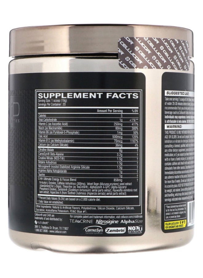 CELLUCOR C4 Ultimate Pre-Workout - Icy Blue Razz - 20 Servings - Image 2
