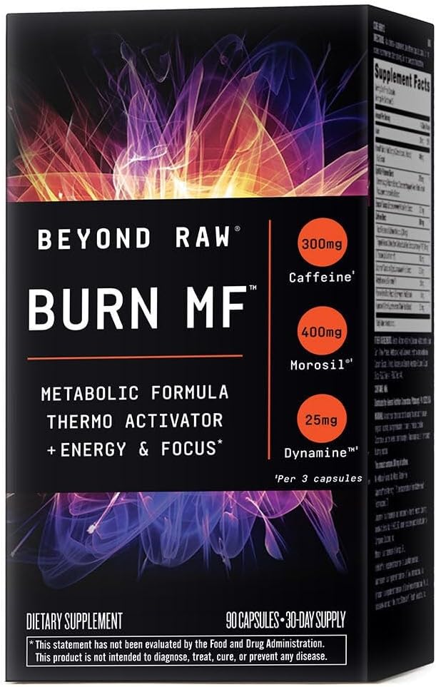 BEYOND RAW Burn MF  Metabolic Formula Thermo Activator Supports Energy and Focus  90 Count - Image 1