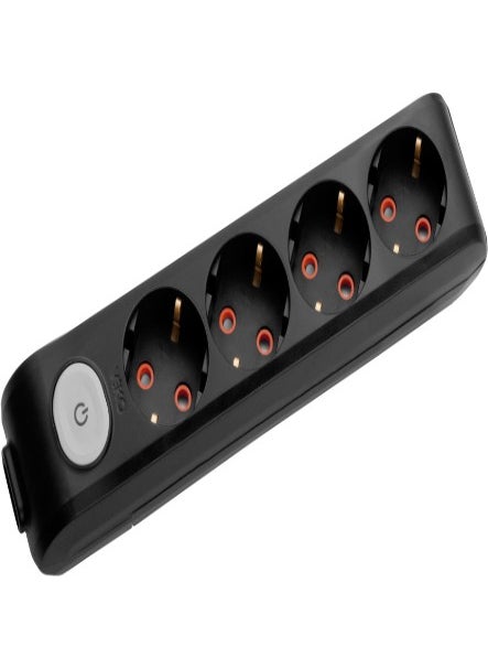 Viko Black Quadruple Grounded Switch Terminal 
