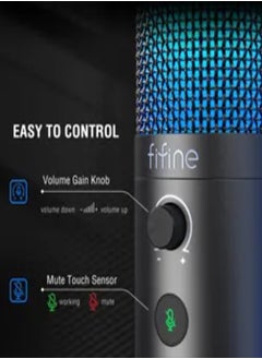 FIFINE FIFINE Gaming PC USB Microphone, Podcast Condenser Mic with Boom Arm, Pop Filter, Mute Button for Streaming, Twitch, Online Chat, Computer Mic for PS4/5 PC Gamer Youtuber-AmpliGame- T669 Pro 3  - Image 3