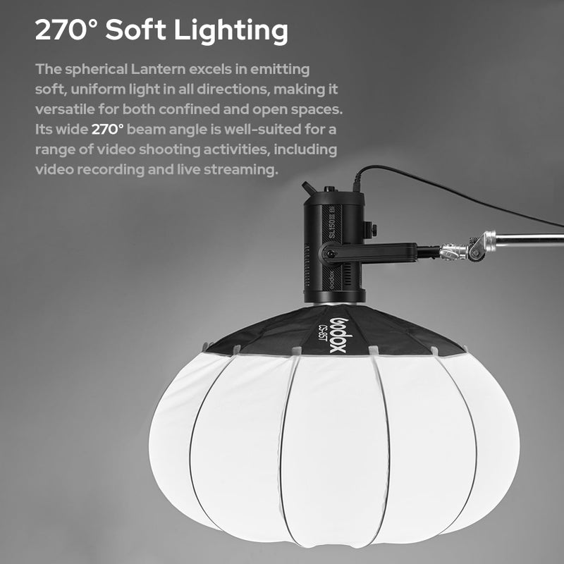 Godox Godox CS-50T 50cm/19.6in Softbox Foldable Quick Release Lantern Softbox with Standard Bowen Mount for Studio Photography Portrait Live Stream - Image 2