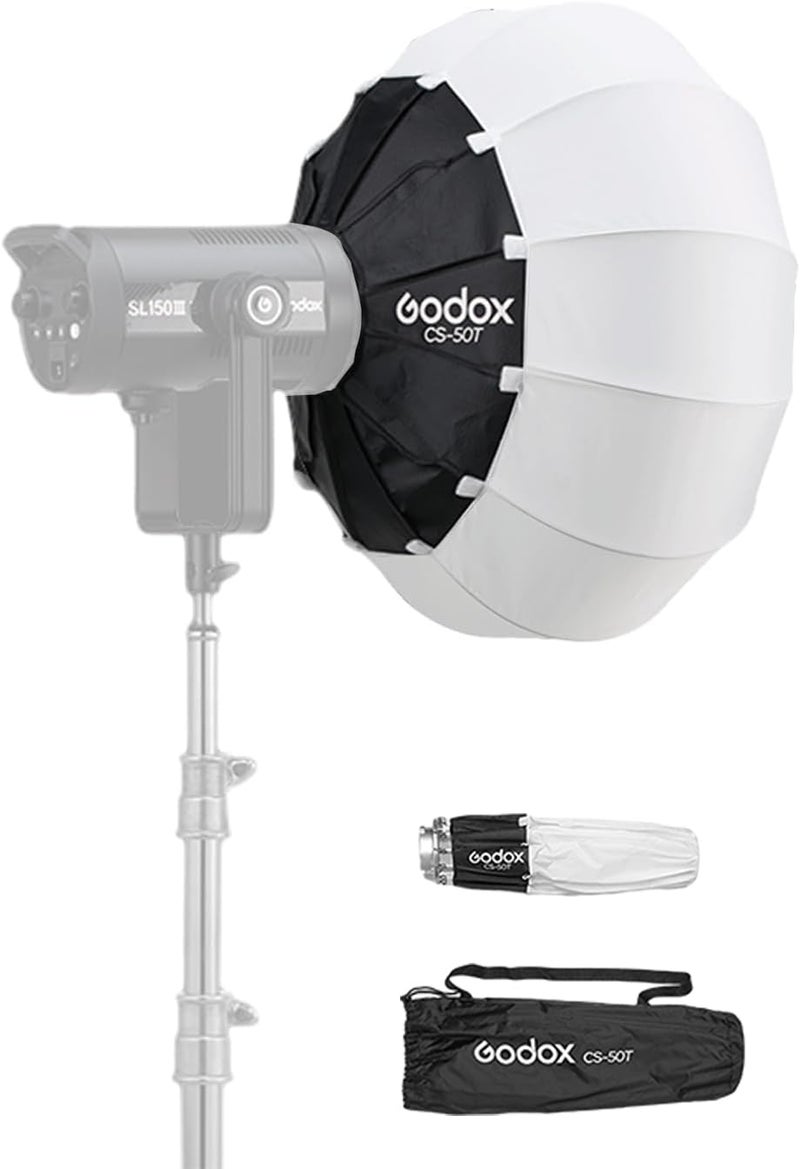 Godox Godox CS-50T 50cm/19.6in Softbox Foldable Quick Release Lantern Softbox with Standard Bowen Mount for Studio Photography Portrait Live Stream - Image 1