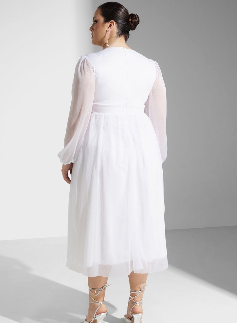 Ella Limited Curve Bishop Sleeve Dress - Image 2
