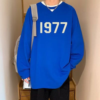 Unisex 1977 Velvet Numbers Trendy Harajuku Hoodie Dark gray  - Image 2
