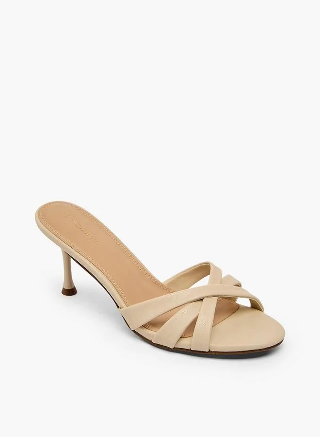 بابريكا Women Cross Strap Kitten Heel Sandals