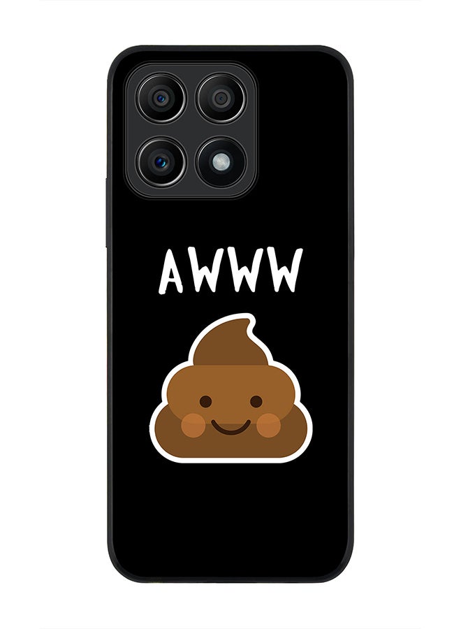 Stylizedd Rugged Black edge case for Honor X8A 4G Slim fit Soft Case Flexible Rubber Edges Anti Drop TPU Gel Thin Cover - Awww Shit - Image 1