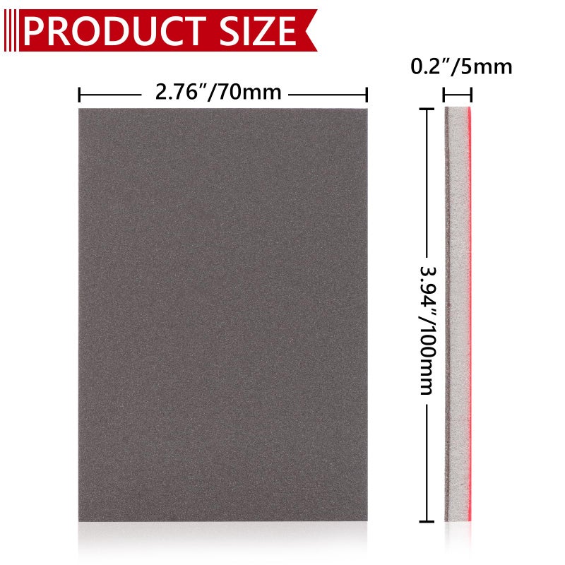 Romeda 24PCS 3 x 4 Inch Sanding Sponge Set, 120-3000 Grit Soft Foam Hand Sander Block, Hook & Loop Wet Dry Sanding Sponges for Metal Wooden Furniture Drywall Sheetrock and Model Polishing - Image 2