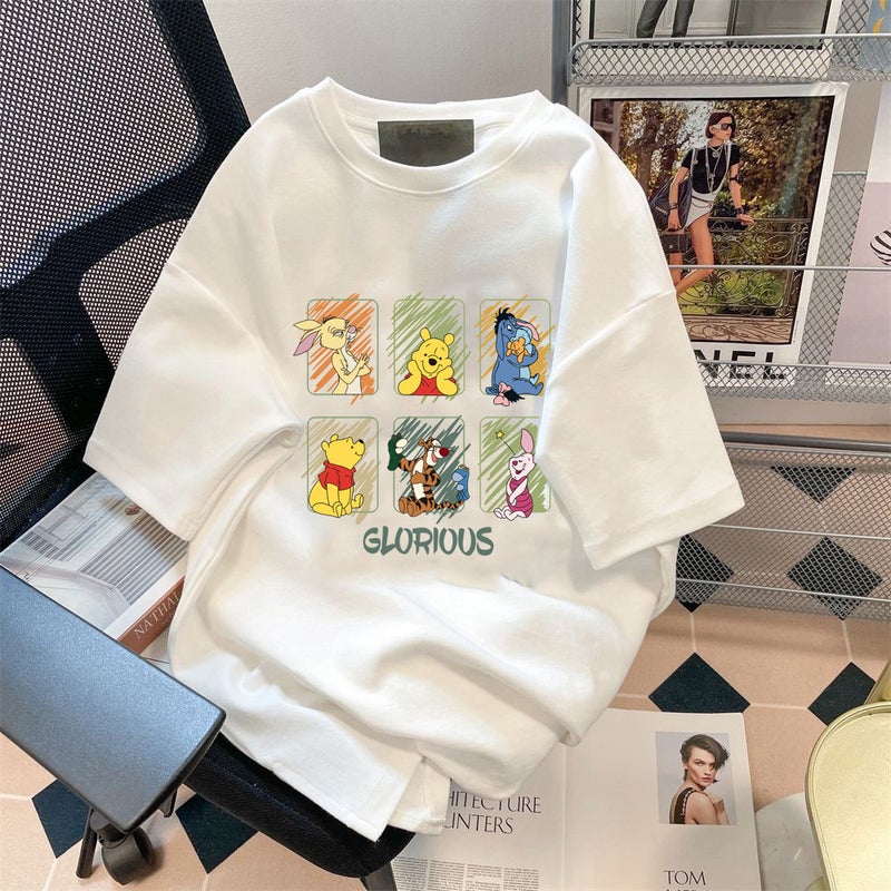 Short Sleeve T-Shirt Couple Loose Temperament T-Shirt Hong Kong Style Ice Silk Half Sleeve Female Summer Short Sleeve T-Shirt Men - Image 2