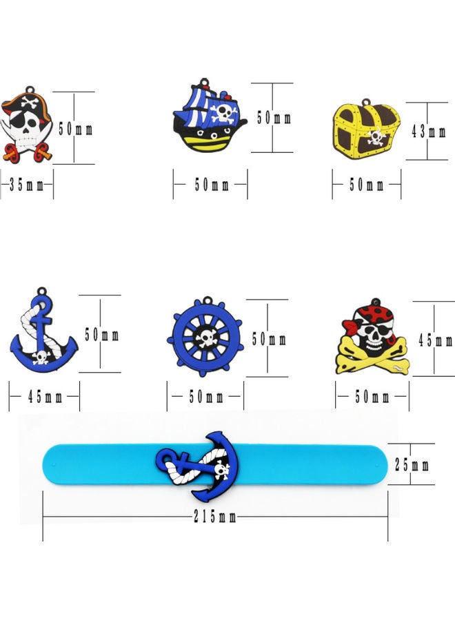 نيبمينينت مجموعة أساور معصم بتصميم رسومات كرتونية من السيليكون 6 قطع 21.5x10x2.5سم - Image 2