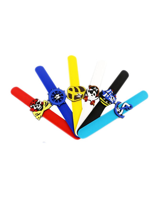 نيبمينينت مجموعة أساور معصم بتصميم رسومات كرتونية من السيليكون 6 قطع 21.5x10x2.5سم - Image 1