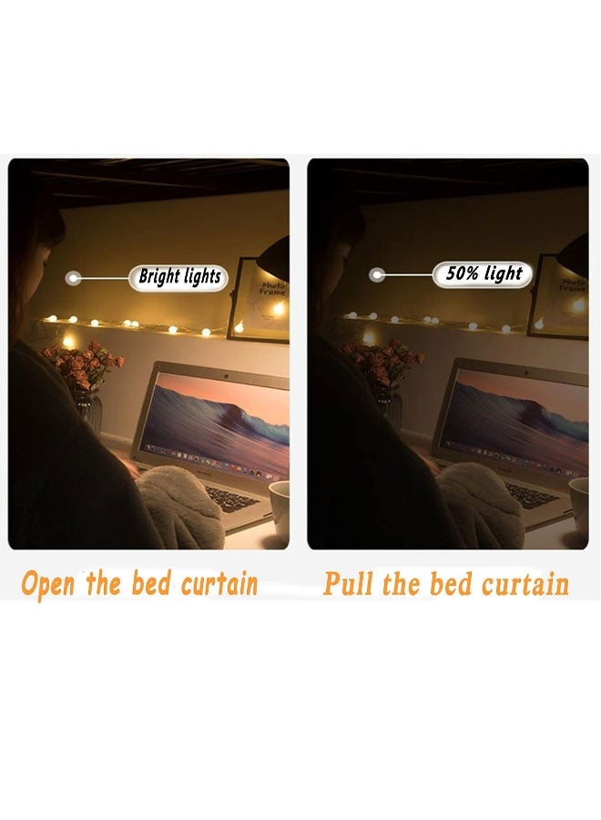 HOMESTAR 2 Pieces Pineapple Blackout Bottom Bunk Bed Curtains, Dormitory Room Lightproof Decorative Roommate Privacy Cover, Canopy Background Decor, Backdrop Blackout Curtain - Image 5