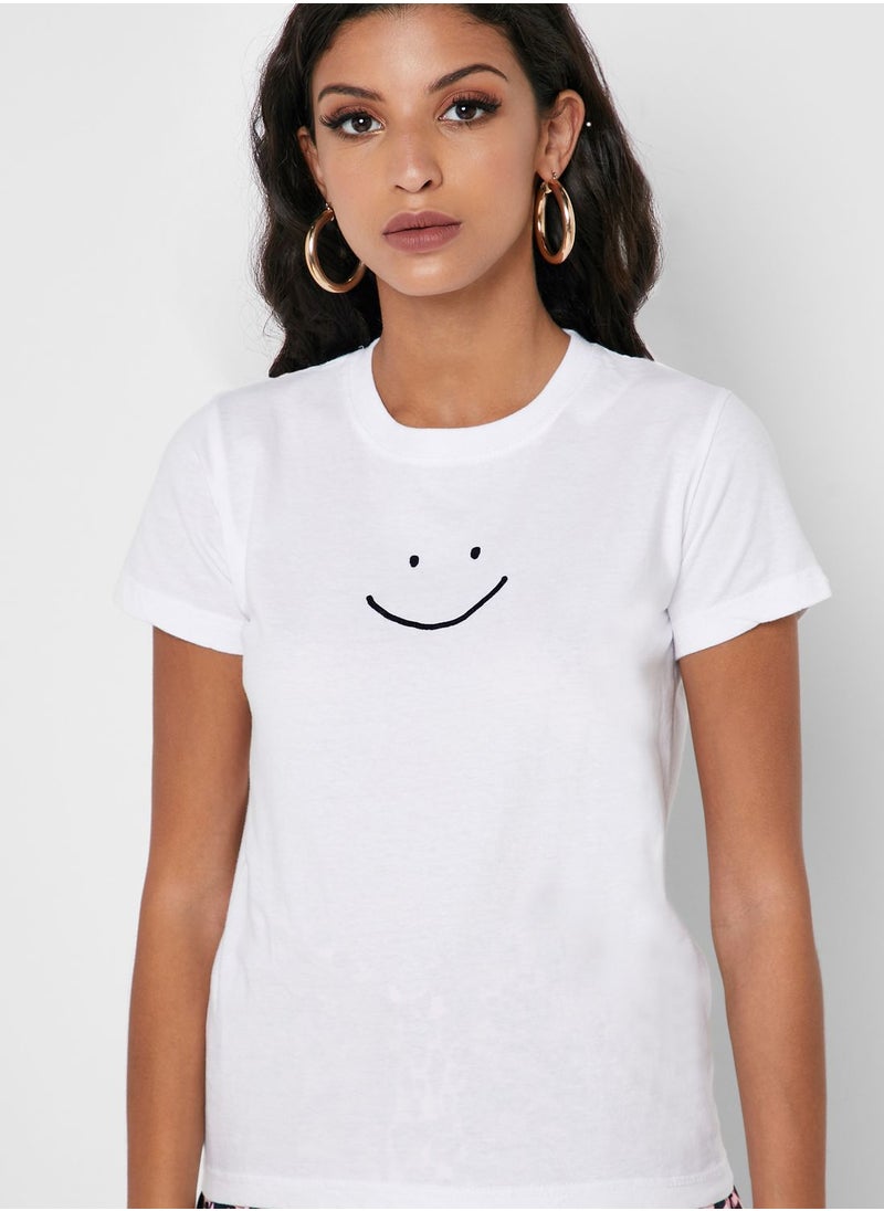 TOPSHOP - Smile Face T-Shirt - Image 1