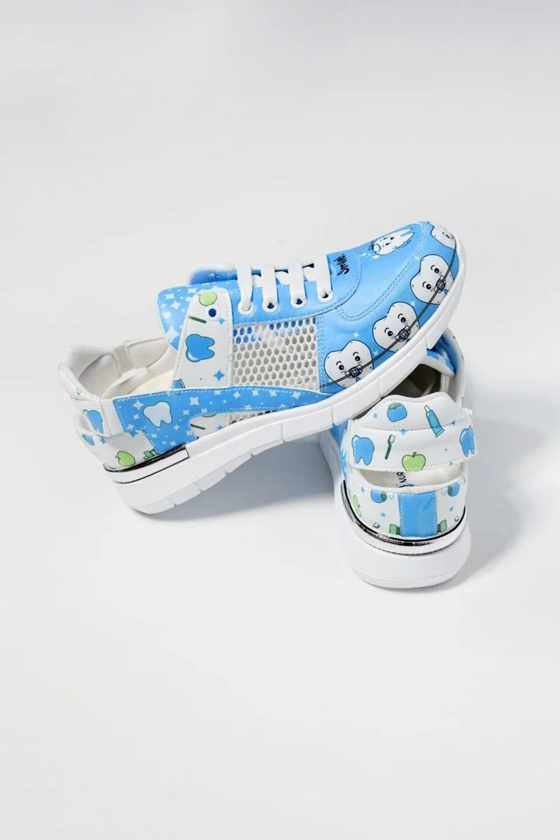 Nur Medikal Giyim Smile Tooth Patterned Mesh Orthopedic Sports Sandals