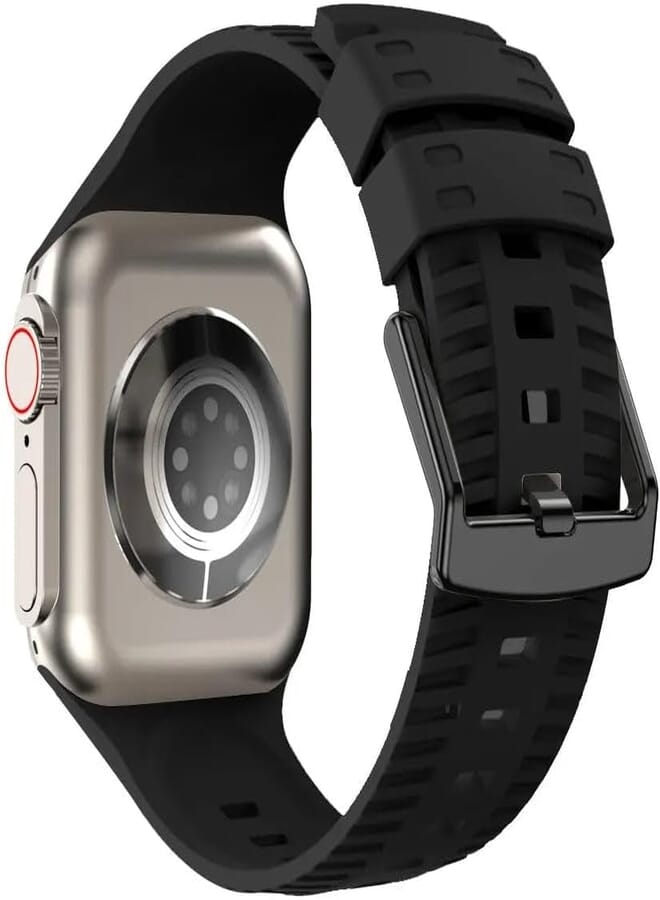 Next Next Store Sport Band Compatible with iWatch Series 1/2/3/4/5/6/7/8/9-Ultra-2 42mm 44mm 45mm 49mm, Durable Soft Silicone Sport Strap