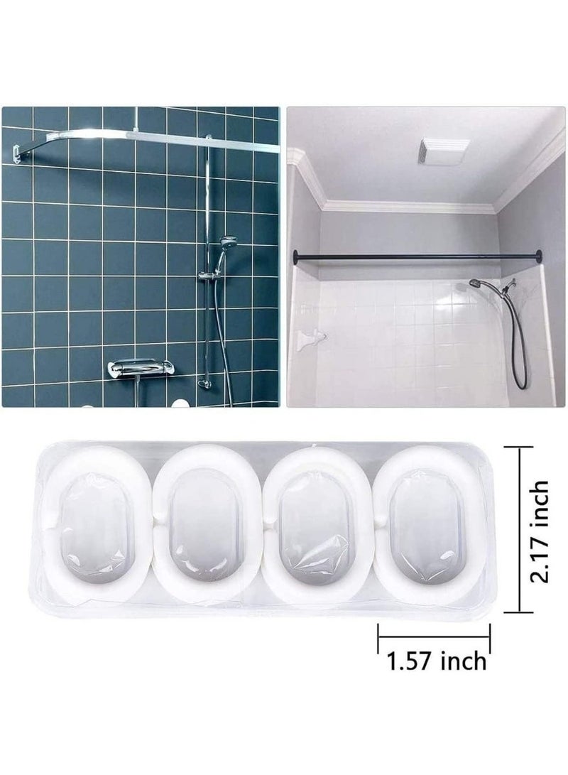 4 Pack Grey Gradient Wave Fabric Shower Curtain 79x72 Inch Waterproof Quick Dry Machine Washable Bathroom Curtains with Hooks - Image 4