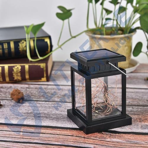 LITVERSE Solar Lanterns Outdoor Waterproof Hanging Lantern Lamp 30 LED Solar Tree Lights Outdoor, Solar Camping Lights, Lantern Decorative For Patio Yard Camping Garden Christmas Decor(1 Pack),White - Image 2