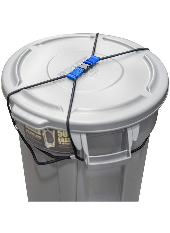 Encased ENCASED Trash Can Lock for Animals/Raccoons, Bungee Cord Heavy Duty Large Outdoor Garbage Lid Lock ((Does NOT Include Trash Can))  - Image 1