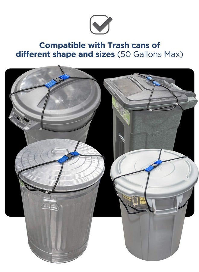 Encased ENCASED Trash Can Lock for Animals/Raccoons, Bungee Cord Heavy Duty Large Outdoor Garbage Lid Lock ((Does NOT Include Trash Can))  - Image 4