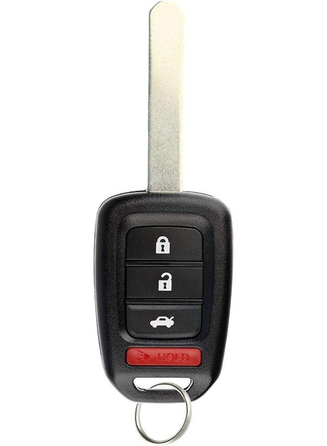 KeylessOption KeylessOption Keyless Entry Remote Fob Uncut Ignition Car Key for 2014-2015 Honda Civic, CR-V 2013-2016 Honda Accord MLBHLIK6-1T  - Image 1