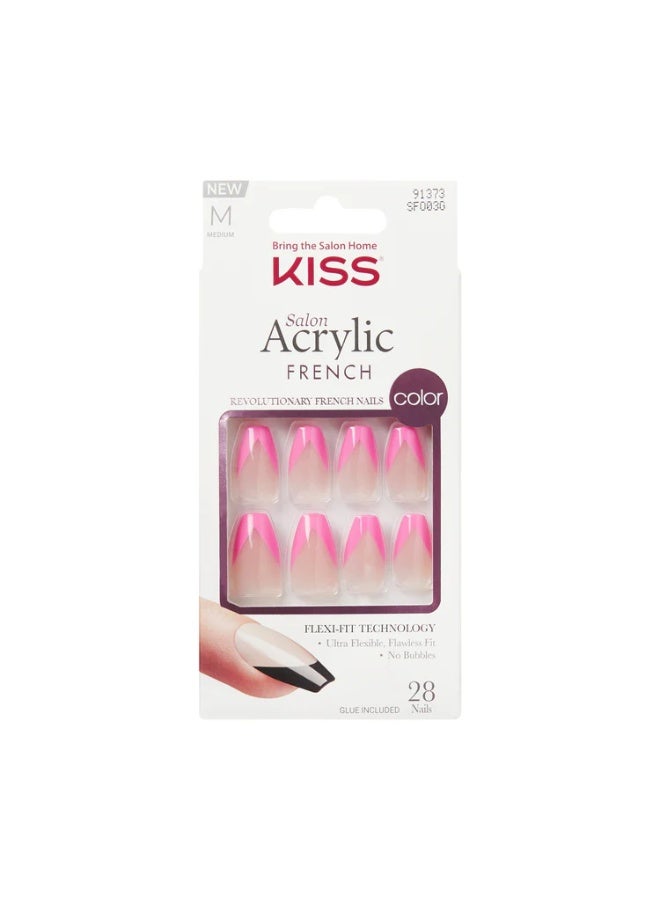 KISS NALIS SALON ACRYLIC FRENCH COLOR (M) - Image 1
