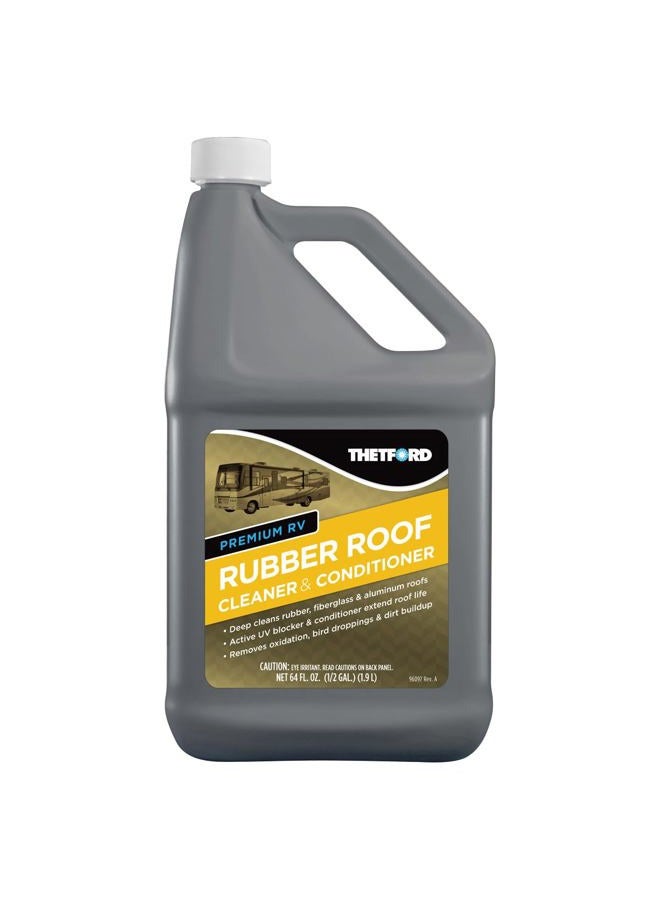 Thetford Premium RV Rubber Roof Cleaner - Non-Toxic, Non-Abrasive RV roof detergent 64 oz - 96016 - Image 1