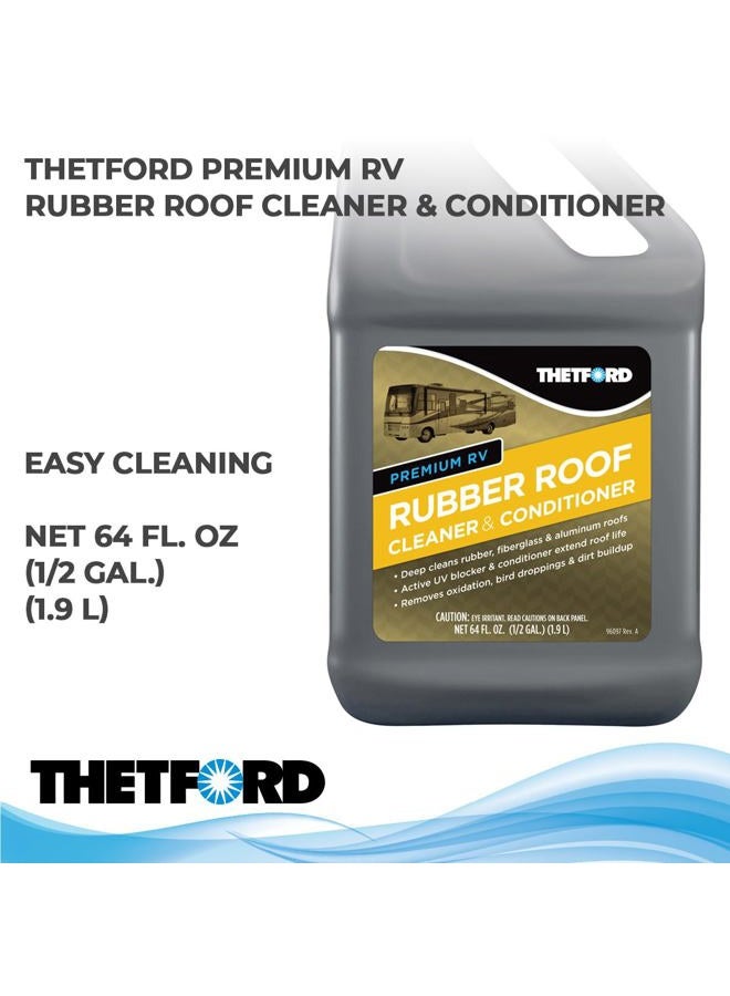 Thetford Premium RV Rubber Roof Cleaner - Non-Toxic, Non-Abrasive RV roof detergent 64 oz - 96016 - Image 2