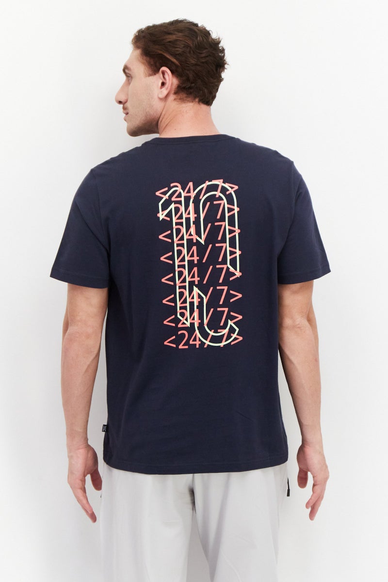 PUMA Men Sportswear Fit Training T Shirt, Navy Combo - Image 3