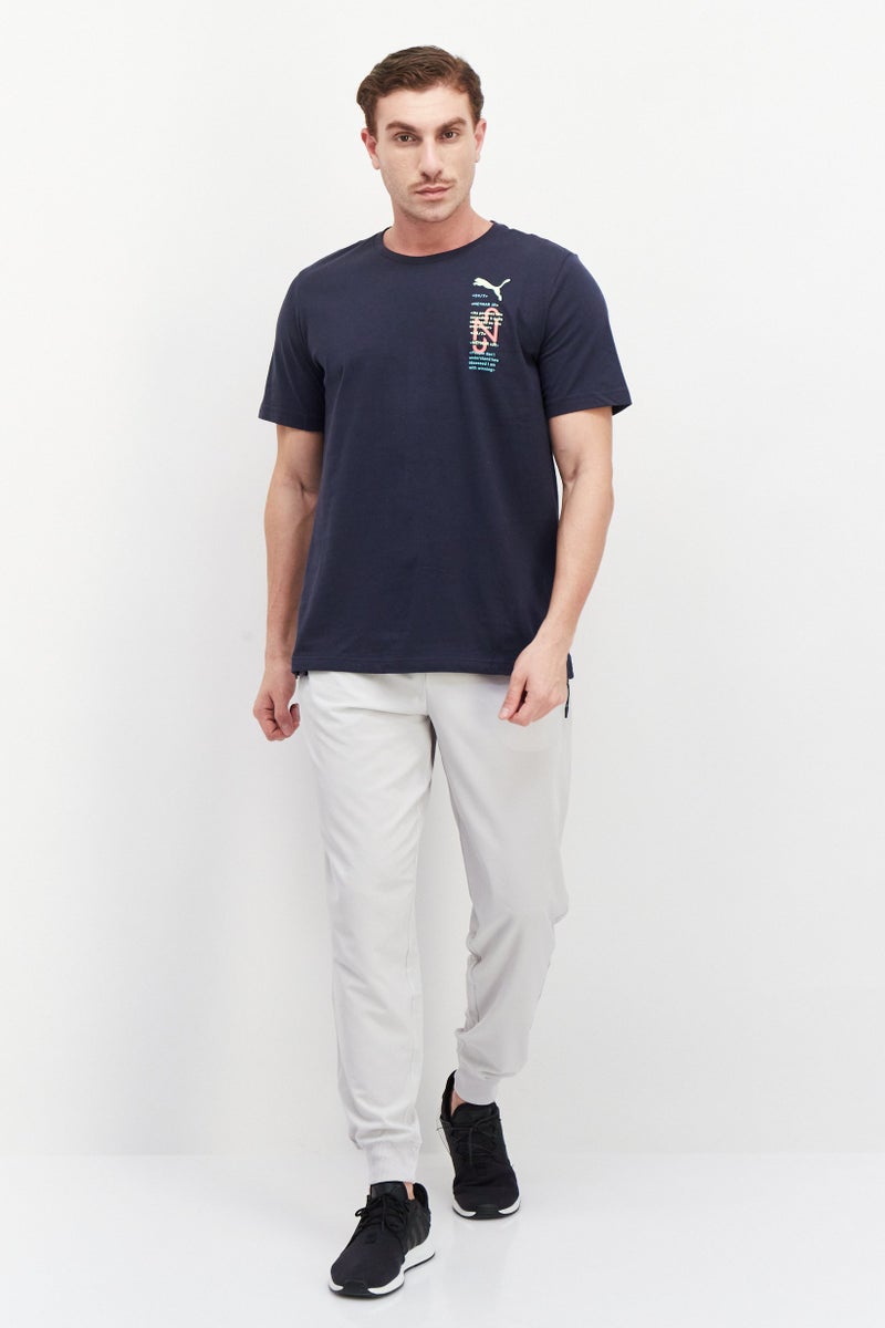 PUMA Men Sportswear Fit Training T Shirt, Navy Combo - Image 2