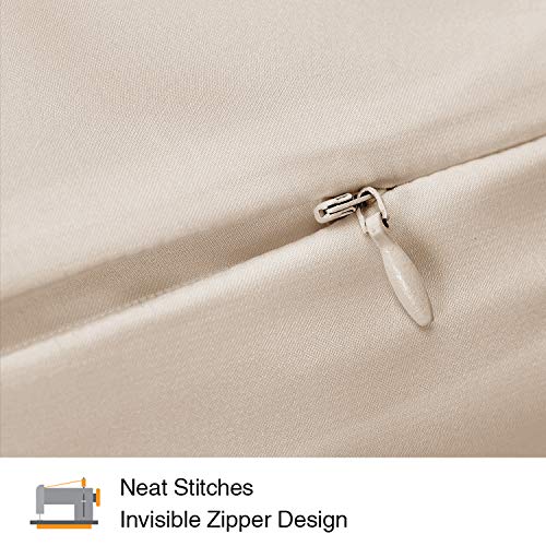 INSSL Silk Pillowcase for Women, Mulberry Silk Pillowcase for Hair and Skin and Stay Comfortable and Breathable During Sleep (Standard, Taupe) - Image 4