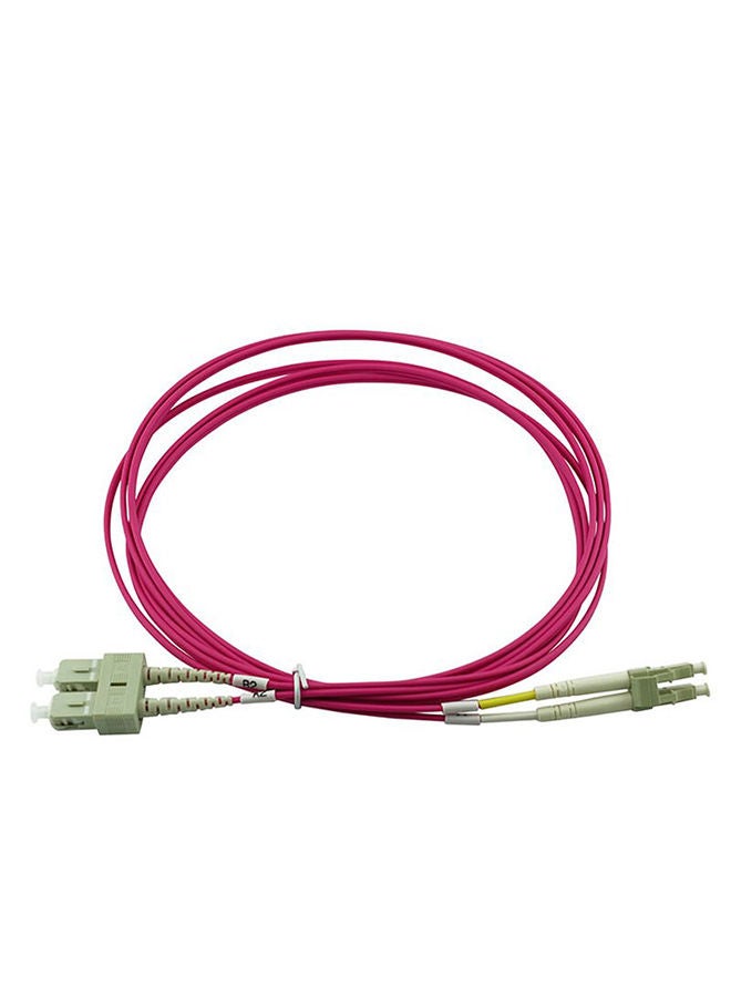 إسكدنيا سلك توصيل مزدوج OM4 LC-SC متعدد الأوضاع أرجواني