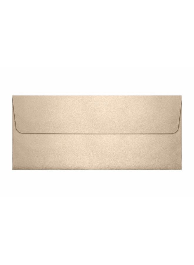 LUXPaper #10 Square Flap Envelopes - Self Sealing Letter Size Business Envelopes for Invoices, Letters & Mailings with Peel & Press - 80lb Taupe Metallic, Size: 4 1/8 x 9 1/2, 50 Pack - 5360-M09-50 - Image 2