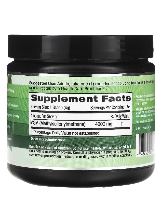 Emerald Laboratories - Emerald Laboratories, Vegan MSM Powder, 8 oz (227 g) - Image 1