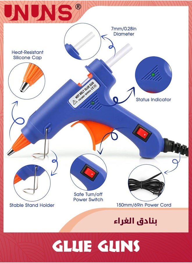 UNUNS Glue Gun,Mini Hot Glue Gun Kit With 30 Glue Sticks For School Crafts DIY Arts Quick Home Repairs,20W,Blue  - Image 2