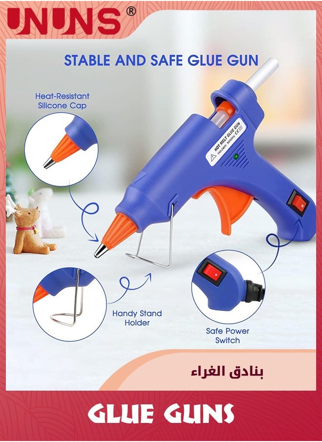 UNUNS Glue Gun,Mini Hot Glue Gun Kit With 30 Glue Sticks For School Crafts DIY Arts Quick Home Repairs,20W,Blue  - Image 3