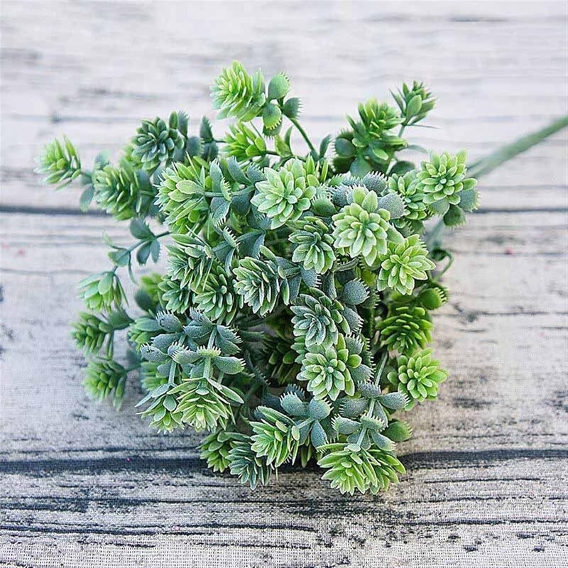 Plastic Succulents Artificial Fall Leaves Flores DIY Suculentas Artificiais Wedding Decoration Plants Fake Flowers Living Room (Color : (Color F) - Image 3
