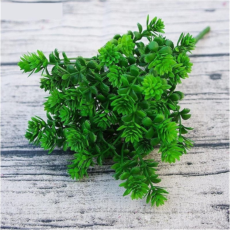 Plastic Succulents Artificial Fall Leaves Flores DIY Suculentas Artificiais Wedding Decoration Plants Fake Flowers Living Room (Color : (Color F) - Image 1