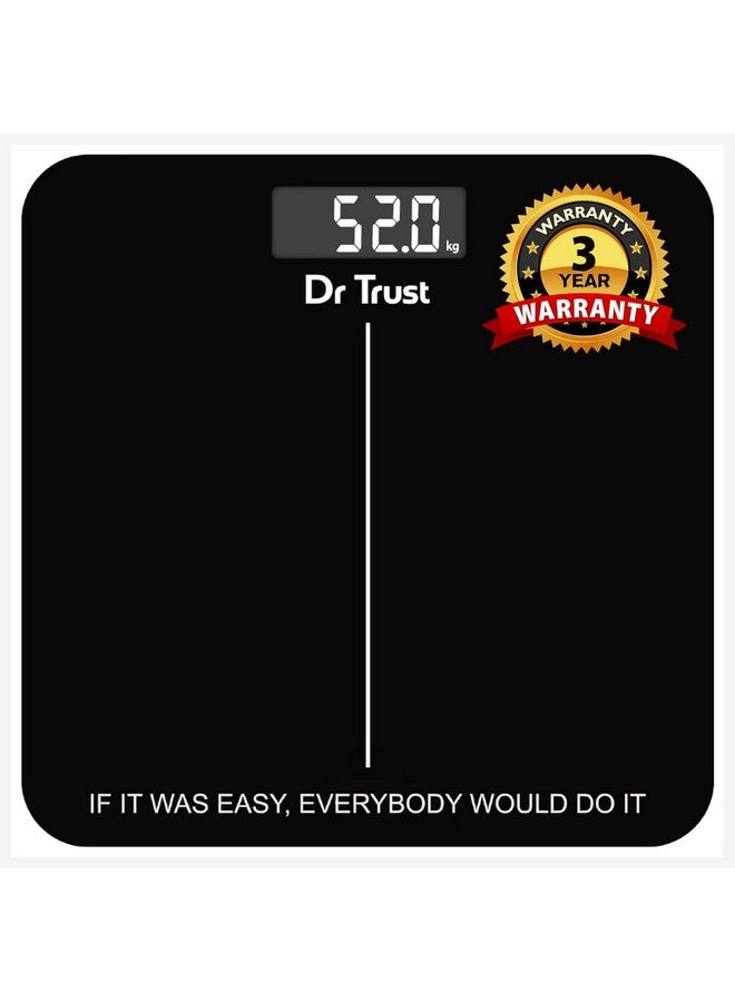دي آر تراست جهاز قياس الوزن الإلكتروني الشخصي الرقمي من Dr Trust USA Inspire لجسم الإنسان بسعة 180 كجم - 523 (أسود) ... - Image 1