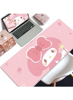 Y&D My Melody Girls Gift Gaming Mouse Pad Extended Large Mat Desk Pad Stitched Edges Mousepad Long Mouse Pad And Non-Slip Rubber Base Mice Pad 800X300X4mm  - Image 1