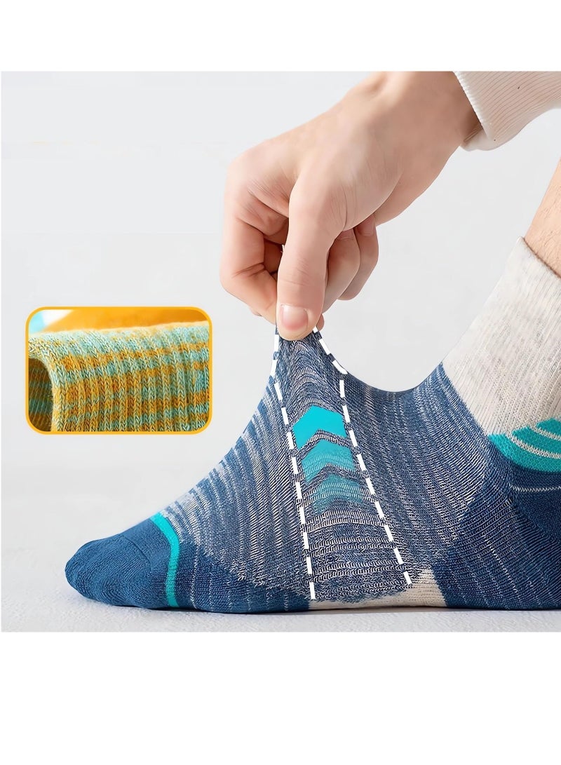 Excefore Thermal Sports Socks Cushioned Trainer Socks, 6 Pairs Men's sports socks, Running Socks for Women Cotton Walking Ankle Athletic Socks Ladies(EU 37-44)  - Image 2