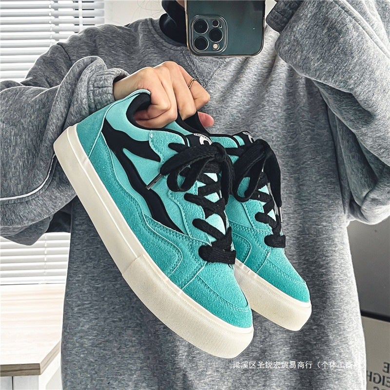 Canvas Men'S Shoes Winter Fleece-Lined Boys All-Match Casual Board Shoes Student Cloth Shoes Sports Black Trendy Shoes - Image 3