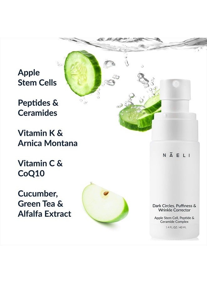 NAELI Eye Cream for Dark Circles, Puffiness & Wrinkles with Anti Aging Apple Stem Cell & Peptide Complex - Reduces Fine Lines, Diminishes Bags & Restores Under Eye, 1.4 oz - Image 4