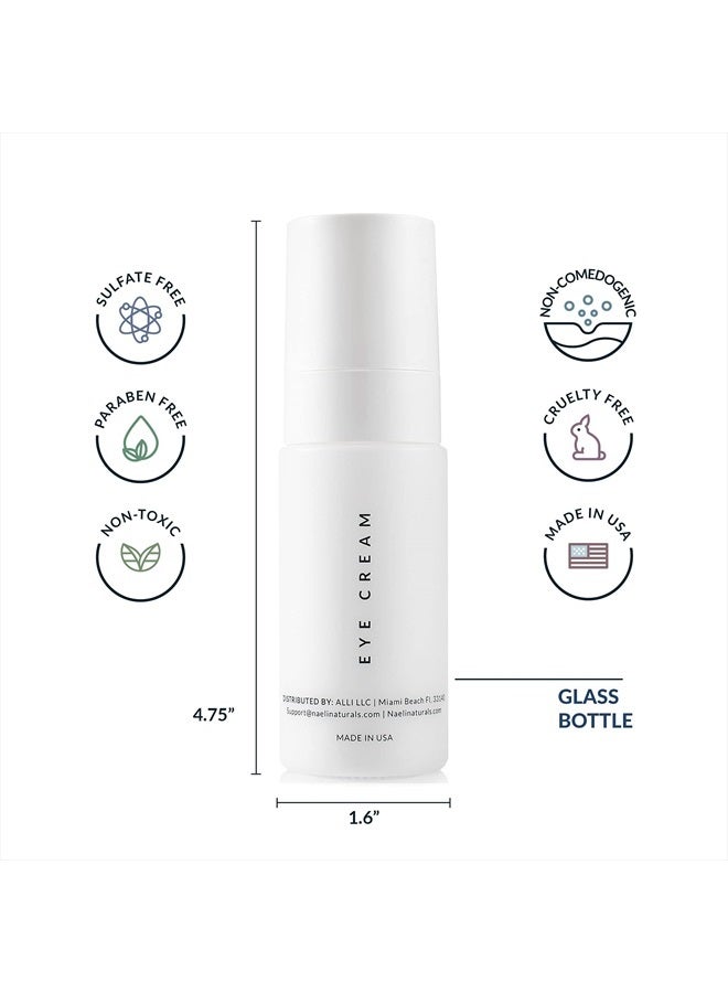 NAELI Eye Cream for Dark Circles, Puffiness & Wrinkles with Anti Aging Apple Stem Cell & Peptide Complex - Reduces Fine Lines, Diminishes Bags & Restores Under Eye, 1.4 oz - Image 2