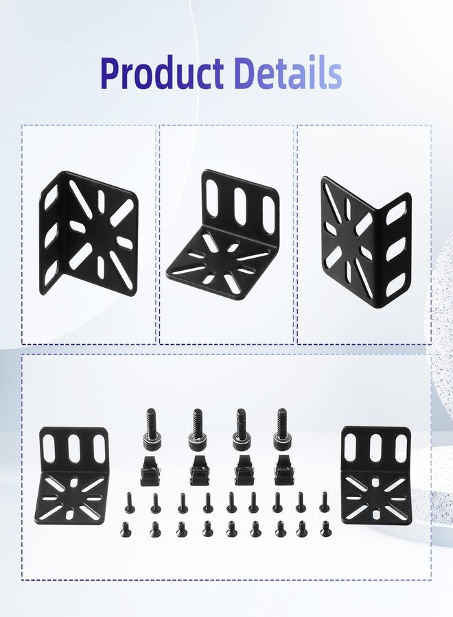 PhyinLan Rack Mount Kit for 17.3 inch Switches, Adjustable Rack Ears for Buffalo Tech, Cisco, NETGEAR,Dell, D-Link, Linksys and TRENDnet Products, Adjustable Hole Distance 13-35mm - Image 5