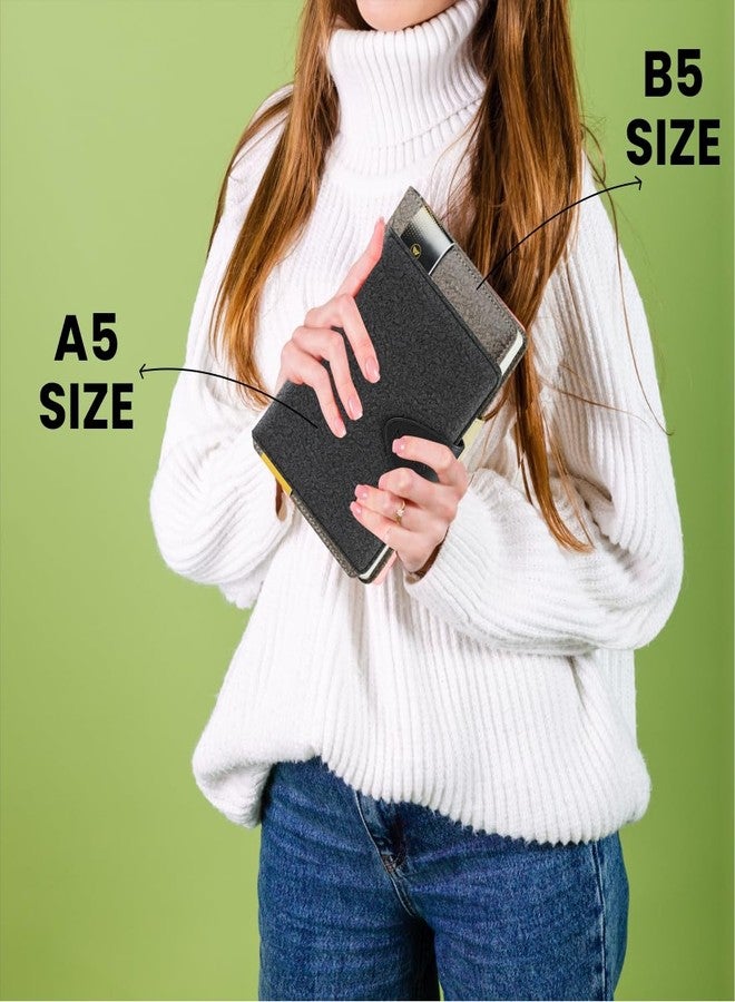 Worldone A5 size, PU Leather Finish Card Board Cover Executive Notebook with 80 gsm, Acid Free Natural Shade 224 Pages, Elastic Closure Journal, Ideal for Corporate gifting, Assorted Color As Availablity, Pack of 2. - Image 4