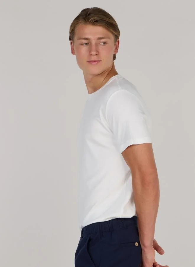 جاست نيتشر قميص كلاسيك بياقة مستديرة