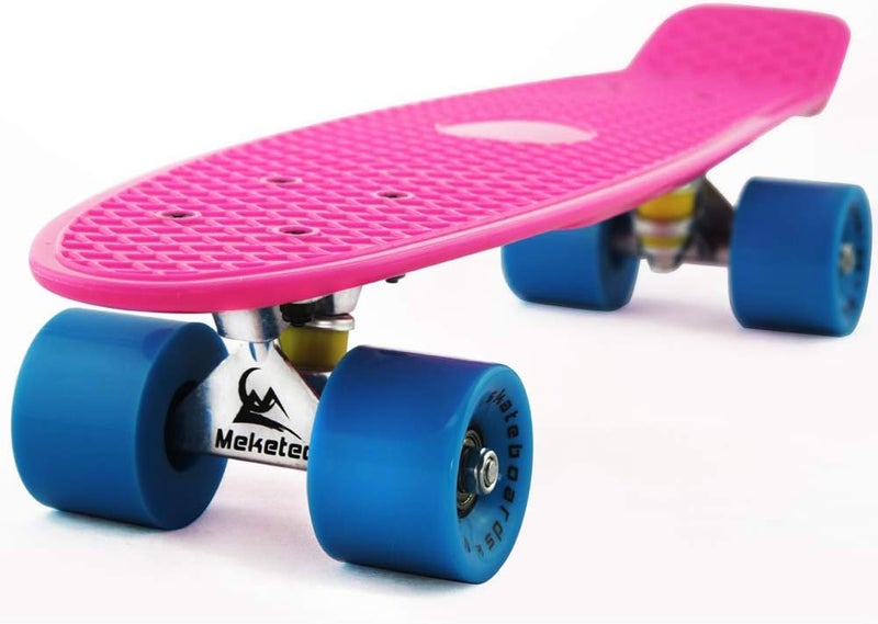 Meketec Skateboards Complete 22 Inch Mini Cruiser Retro Skateboard for Kids Boys Youths Beginners - Image 1