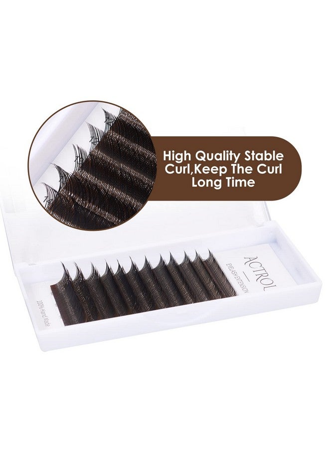 اكترول رموش اصطناعية Yy بلون بني غامق مع تجعيدات C بطول 0.07 مم وطول 8-15 مم، رموش اصطناعية Y متنوعة الحجم مع مراوح سهلة على شكل Y، رموش ناعمة جاهزة - Image 4